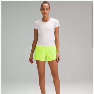 4 in Highlighter yellow Hotty hot shorts